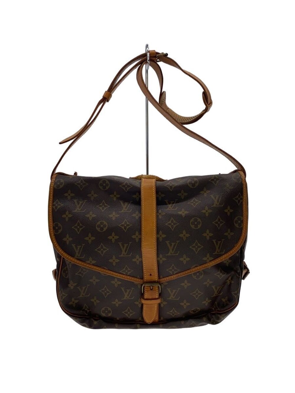LOUIS VUITTON Saumur Canvas Brown